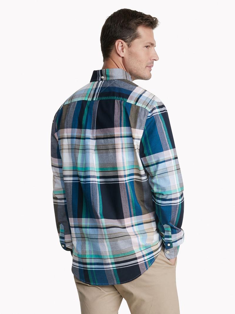 Férfi Tommy Hilfiger Custom fit plaid Ingek Színes | HU 1038GSO